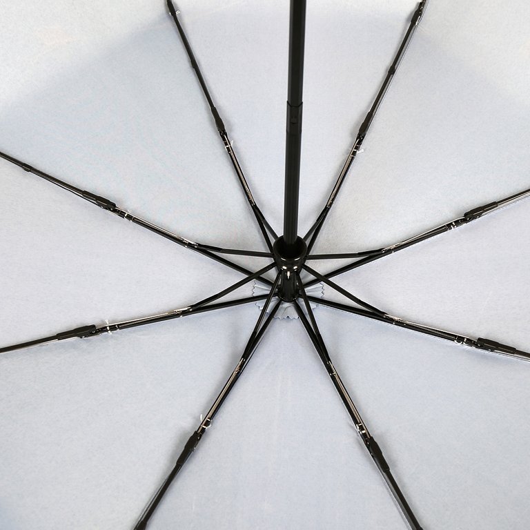 Зонт женский автомат Fabretti, 3 сложения, сатин, синий