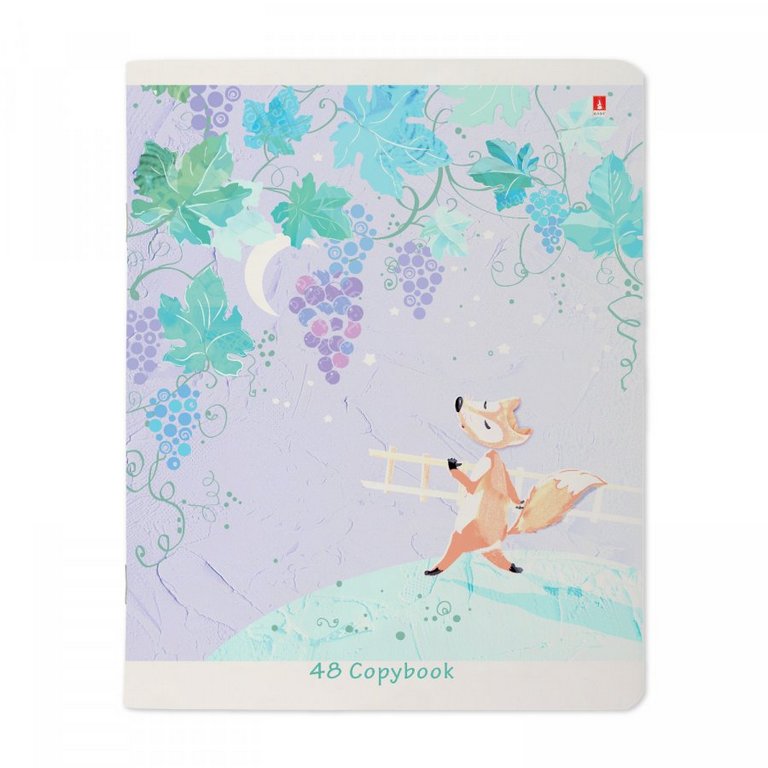 Тетрадь 48 лист кл. А5 на скрепке "ВЕСЕЛЫЙ ЛИС" 5 ВИДОВ