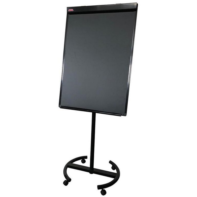 Доска-флипчарт на роликах 700*1000 мм, магнитно-маркерная Attache ЧЕРНАЯ