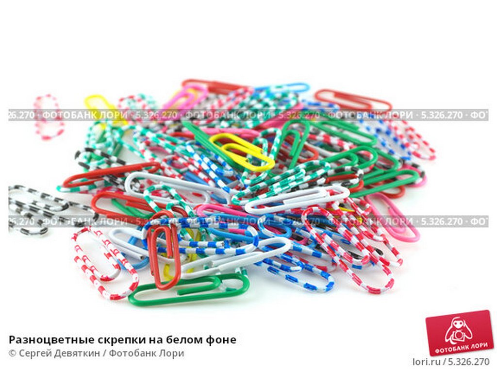 Скрепки 28 мм 100 шт/уп цветные "Зебра" Lamark