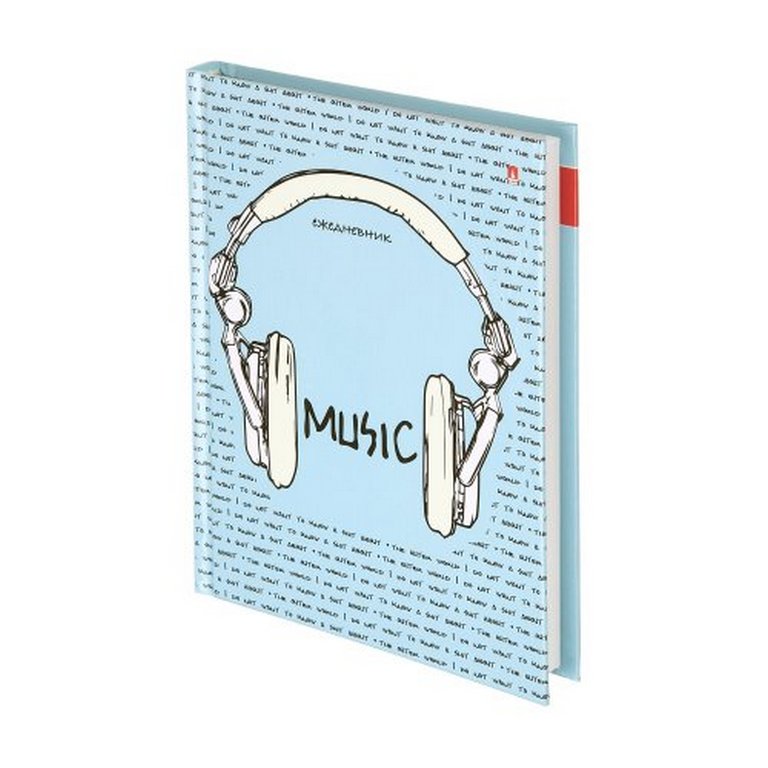 Ежедневник без дат 105*148 мм Альт "SOUNDMANIA" глянцевая обложка, линейка