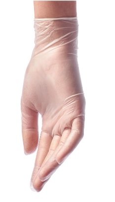 Перчатки виниловые, размер "L" неопудренные