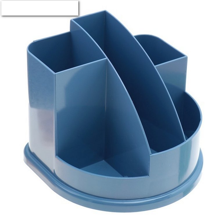 Подставка наст д/канц. принадлеж. Стамм "Авангард" 5 отд. голубая (пластик)