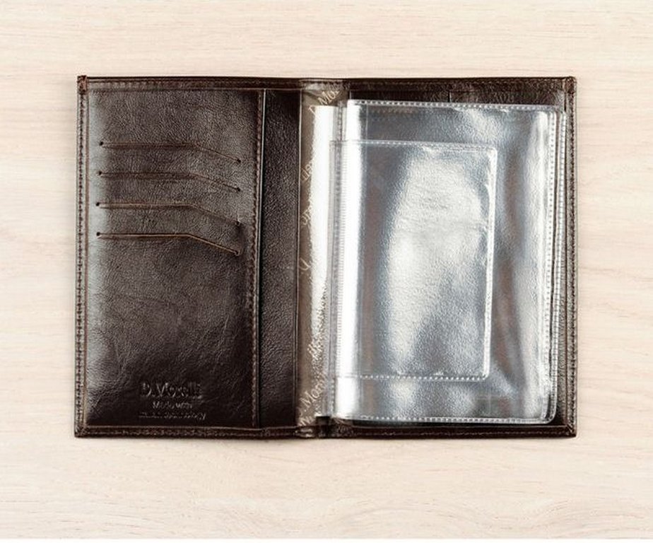 Бумажник водителя D.Morelli "Brown" с отделен. для купюр, нат. кожа