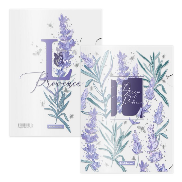 Папка-уголок A4 пластик 0,16 мм Erich Krause "Lavender" ассорти