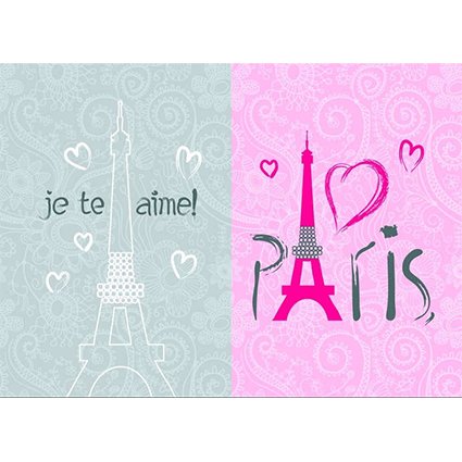 Обложка для паспорта "Париж розовый" из кожи 13,2*18,6