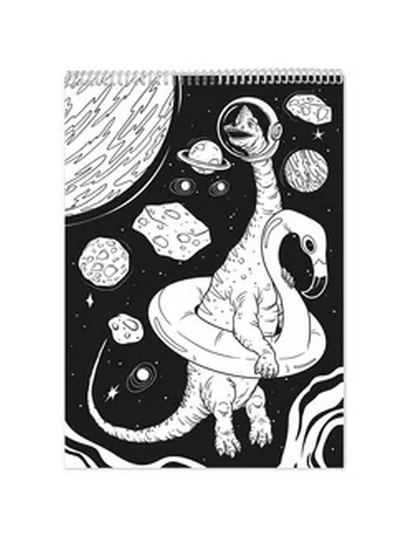 Раскраска А3 "Динозавры в космосе" 16 стр. ГЕОДОМ