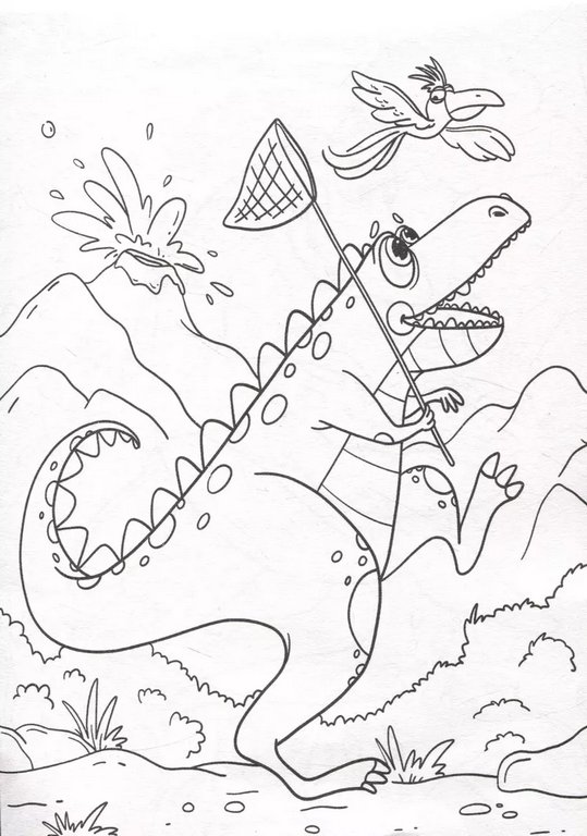 Раскраска А5 "Динозаврики" 16 стр. ПРОФ-пресс