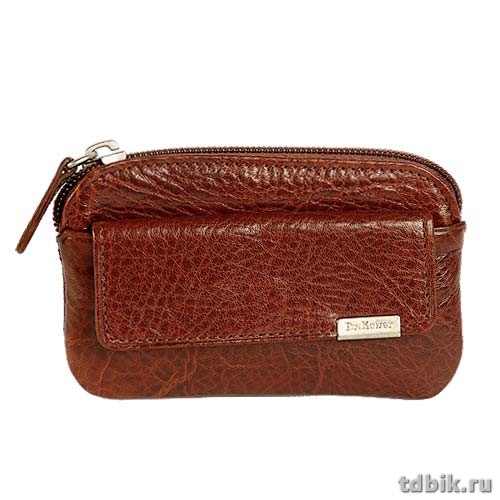 Футляр для ключей Dr.Koffer 7,5*12см, на молнии, коньяк