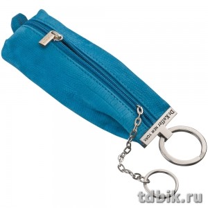 Футляр для ключей Dr.Koffer 4,5*14см, на молнии, голубой