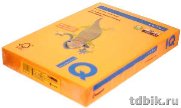 Бумага IQ neon 80 А4, 500 лист/уп, неон оранжевый