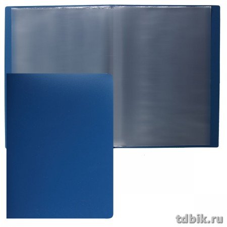 Папка А4 10 прозр.вклад. пластик 0,50 мм Attomex, синяя