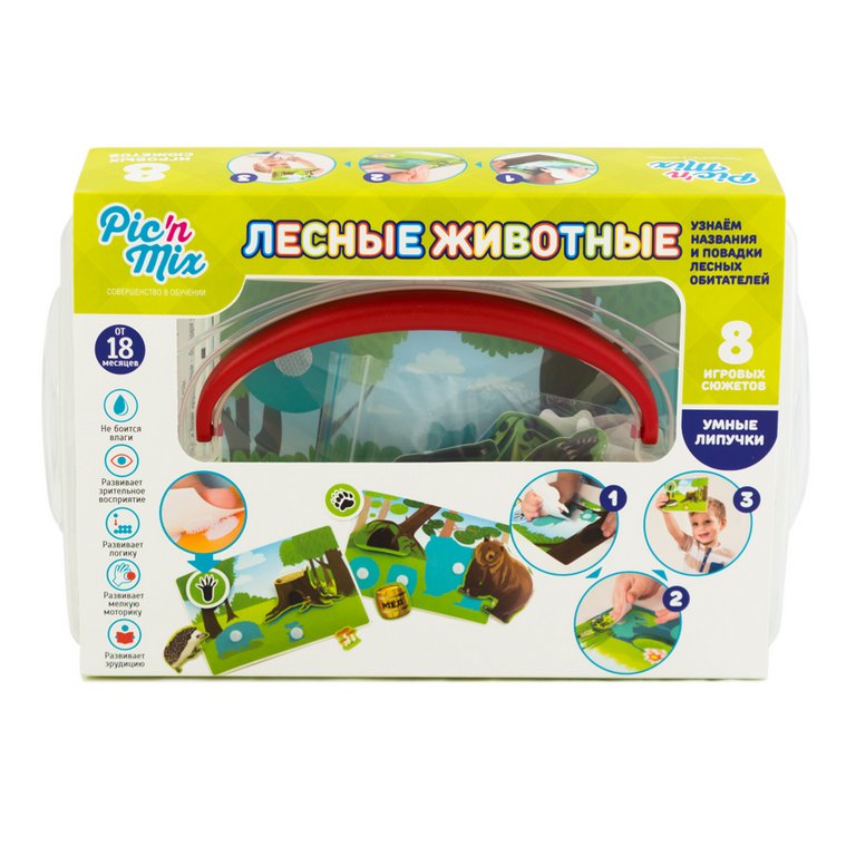 Игра обучающая  Природа с липучками "Лесные животные" 1,5+ Pic'nMix