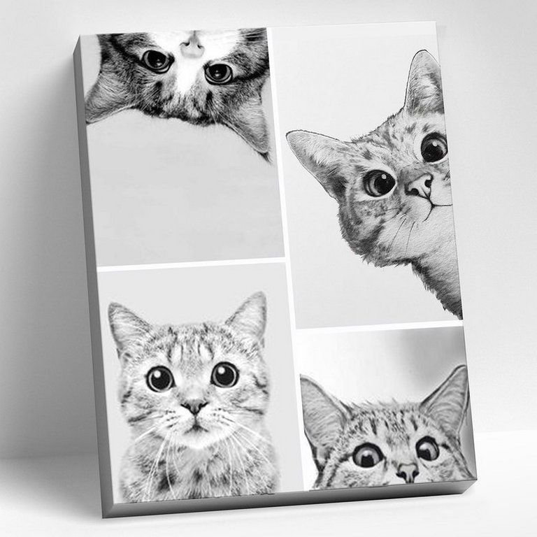 Роспись по номерам (холст) 40*50см "Мемчики. Наташ вставай!" (подрамник+основа+акрил.+кисти) 7цв.