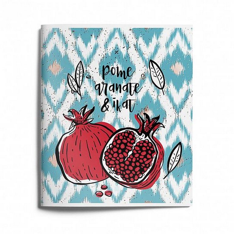 Тетрадь 48 лист кл. А5 на скрепке LOREX "ORIENTAL POMEGRANATE" двойная обложка soft touch