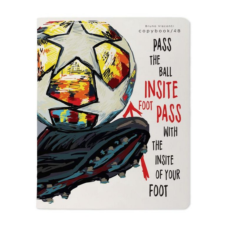 Тетрадь 160 лист кл. А5 на кольцах со сменным блоком "FOOTBALL. Black and white"