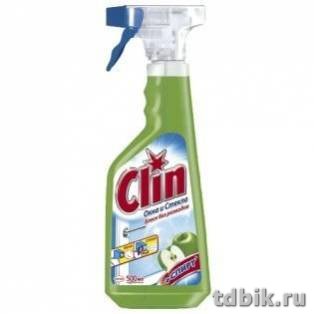 Средство для мытья стекол Клин "Яблоко", курок, 500 мл., изопропиловый спирт