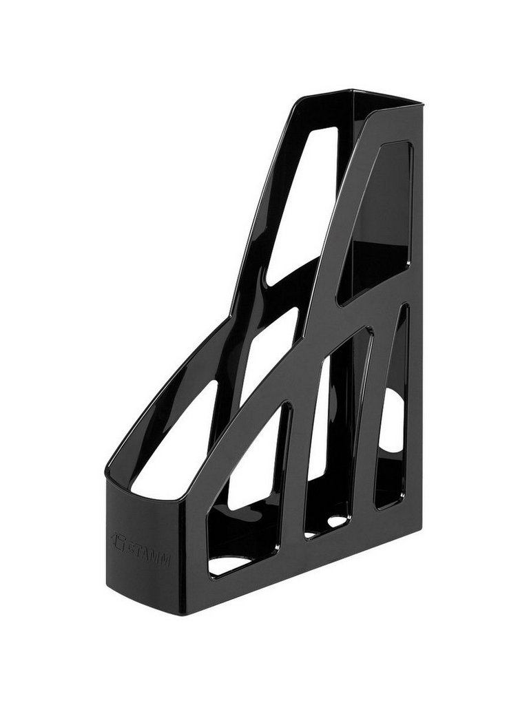 Лоток вертикальный 75 мм Стамм Лидер, черный (полипропилен)