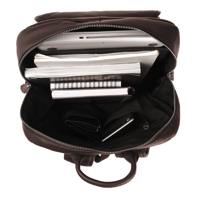 Рюкзак молодежный мужской  Dr.Koffer натуральная кожа 36*28*10см, коричн.