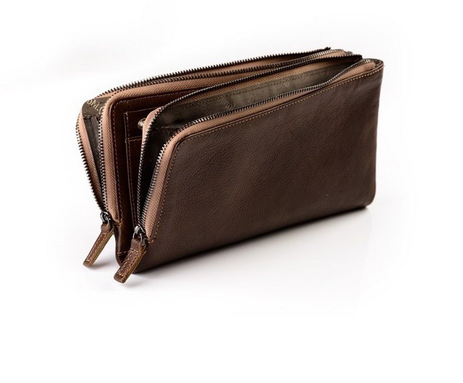 Сумка-органайзер D.Morelli "Бонд" нат. кожа, коричневая