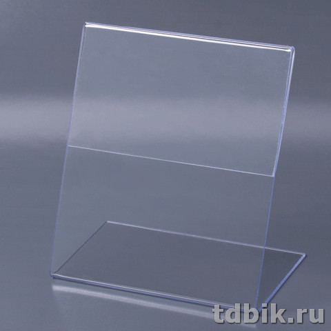 Держатель для ценника  80*90 мм оргстекло 1,0мм, настольный (вертикальный) Brauberg