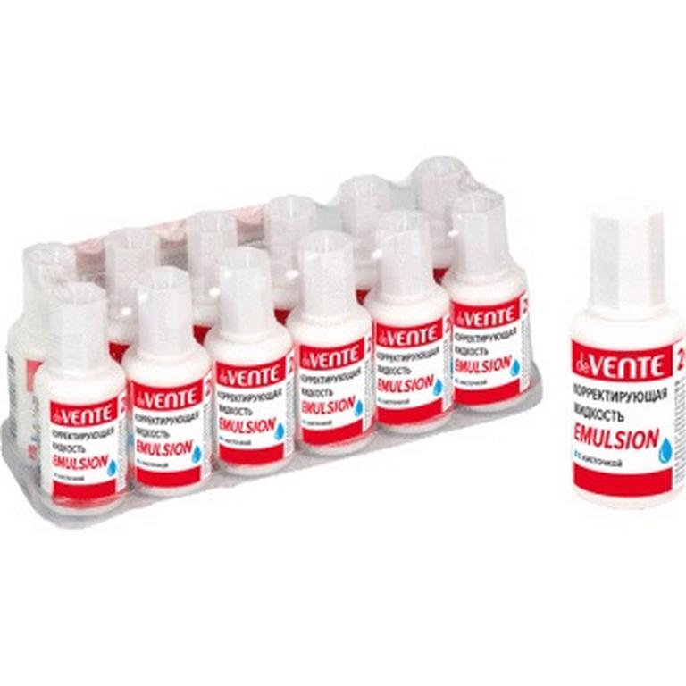 Коррект. жидкость deVENTE Emulsion (20 мл) с кисточкой, на эмульсионной основе