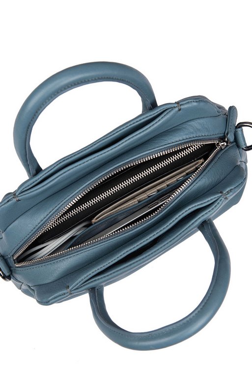 Сумка женская Dr.Koffer 28х19х13см см, нат.кожа голубая