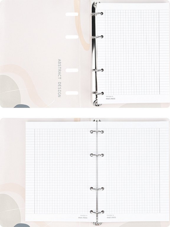 Тетрадь 120 лист кл. А5+ на кольцах "МИНИМАЛИЗМ В ПАСТЕЛЬНЫХ ТОНАХ" тв. обл. Проф-Пресс