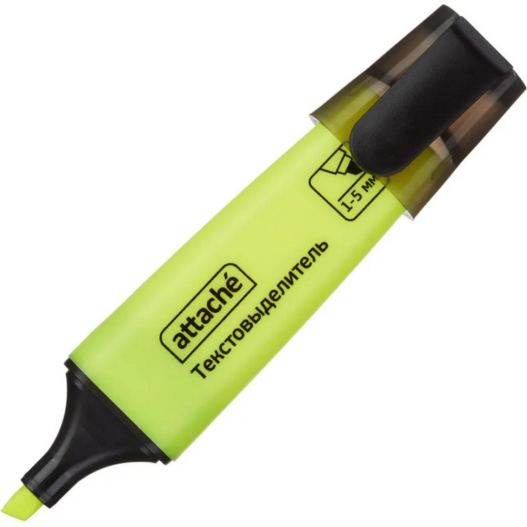 Текст-маркер Attache Colored желтый, 1-5мм