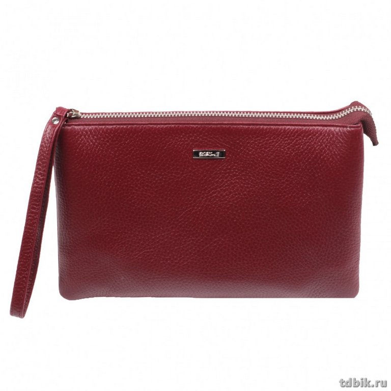 Сумка женская-клатч  D.Morelli , нат. кожа, фл.бордо