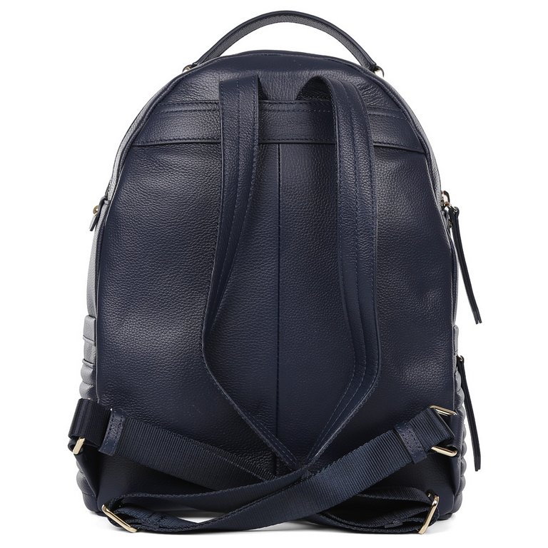 Рюкзак женский LEO VENTONI 31*32*13см, нат. кожа, синий