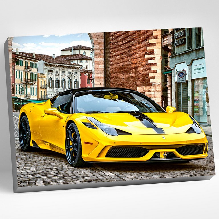Роспись по номерам (холст) 40*50см "Феррари" (основа+акрил.кр.+кисти)