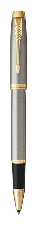 Набор подарочный Parker "IM Brushed Metal GT" (ручка шарик. 1мм и ручка-роллер 1мм, корп. серебро)