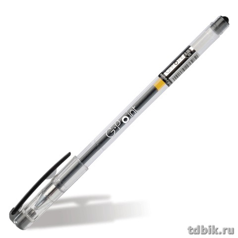 Ручка гелевая ErichKrause G-Point  0,38мм черная (стерж.129мм, линия 0,25мм) игольч.