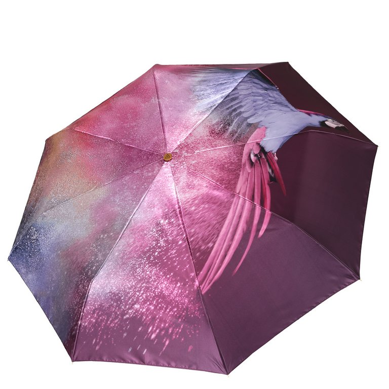 Зонт женский суперавтомат Fabretti, облегченный, 3 сложения, сатин