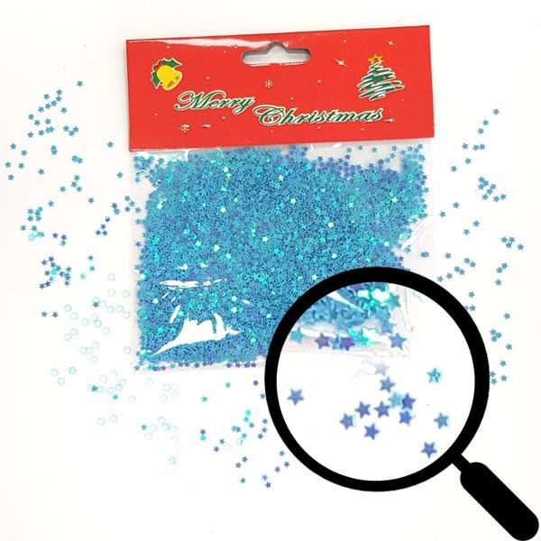 Конфетти "Голубые звездочки"