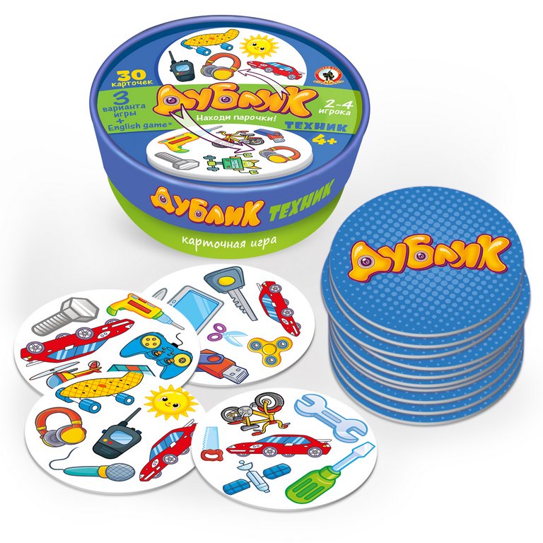 Игра настольная  .4+ с карточками Дублик "Техник" (2-4 игрока) Русский стиль
