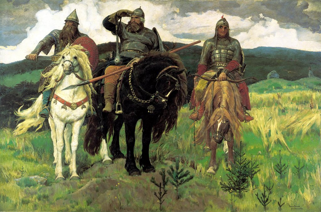 Постер на бумаге 50*70см, В.М. Васнецов "Богатыри"