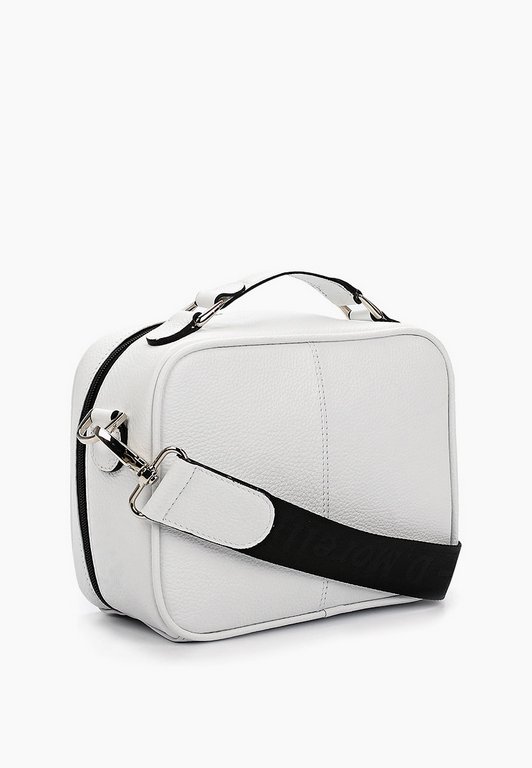 Сумка женская  D.Morelli, нат. кожа, белый, 23*18*9 см