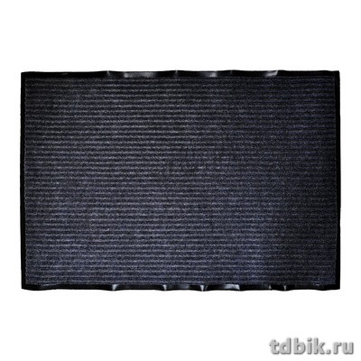 Коврик придверный влаговпитывающий 90x120 см "Ребристый" черный