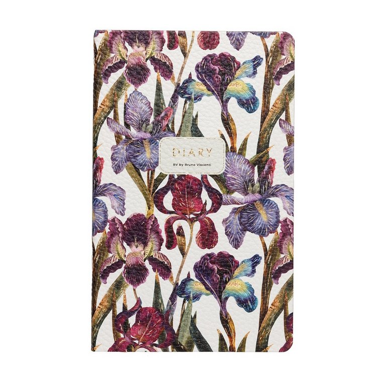 Ежедневник без дат 125*200 мм Bruno Visconti "Flora. Ирисы" гибк. обл., иск. кожа