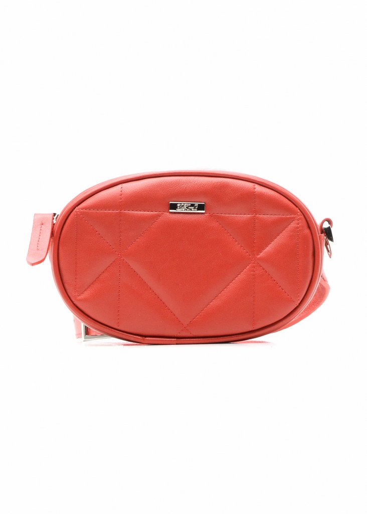 Сумка поясная D.Morelli, нат. кожа "Шарм" красная