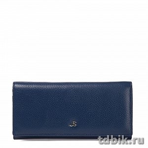 Портмоне Jane's Story женское 19см, нат.кожа, синее
