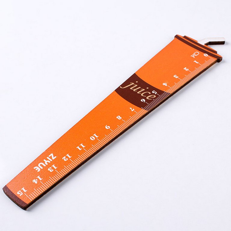 Линейка 15 см. деревянная "Стаканчик"