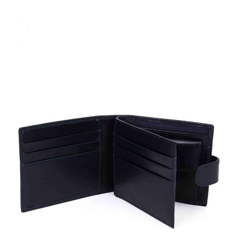 Портмоне FABRETTI мужское, нат.кожа, 12*9,5*3см, синий