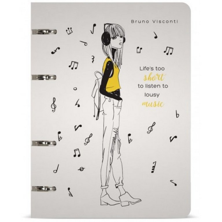 Тетрадь 80 лист кл. А5 на кольцах "МЕЛОМАНКА"