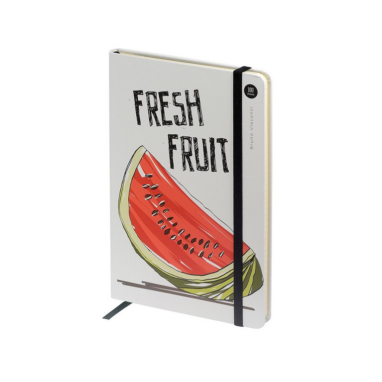 Блокнот А5 100л., 148*210 мм, обложка на резинке, ляссе "Megapolis JOURNAL. FRESH & FRUITY"