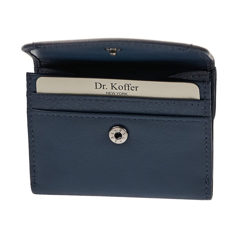 Портмоне Dr.Koffer 9,5*7,5см, нат. кожа, синий