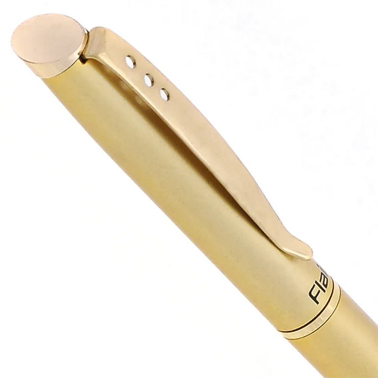 Ручка шариковая Flair "Beverlly hills" под.футл. корп. зол. мет. синяя 0,7мм (стерж.116мм)