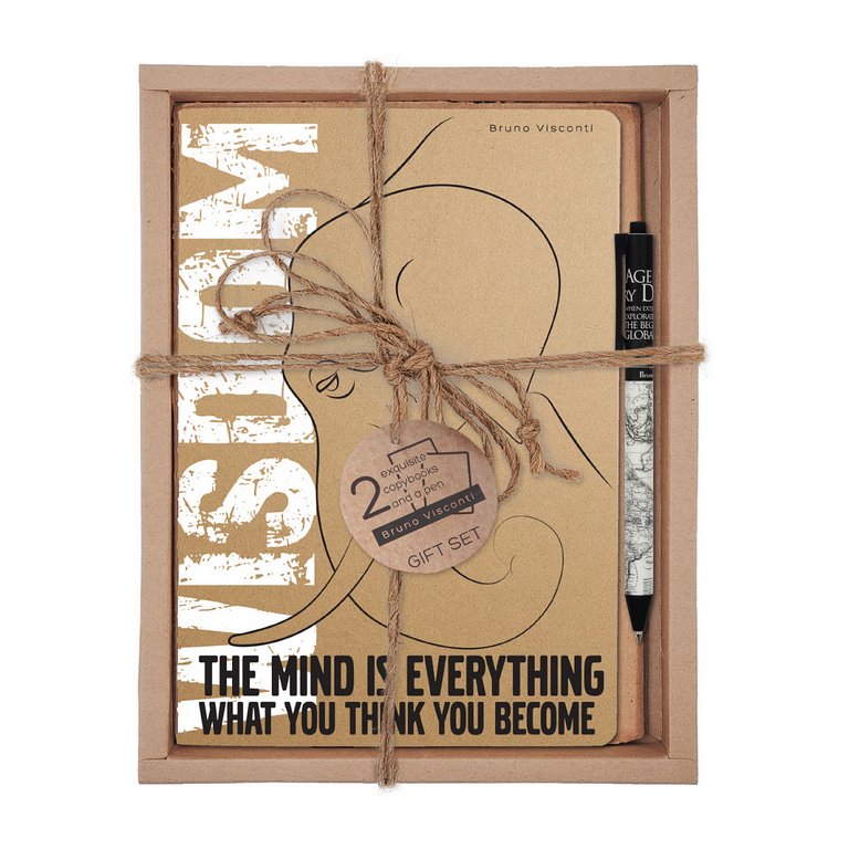 Набор подарочный BrunoVisconti "МУДРОСТЬ" (ДВЕ ТЕТРАДИ В КЛ.+ РУЧКА)